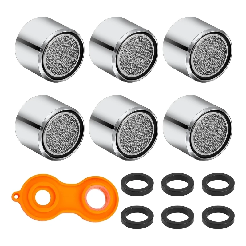 

6 Pcs Faucet Filters with Wrench Set Kitchen Water Tap Aerator Water Saving Drop ship