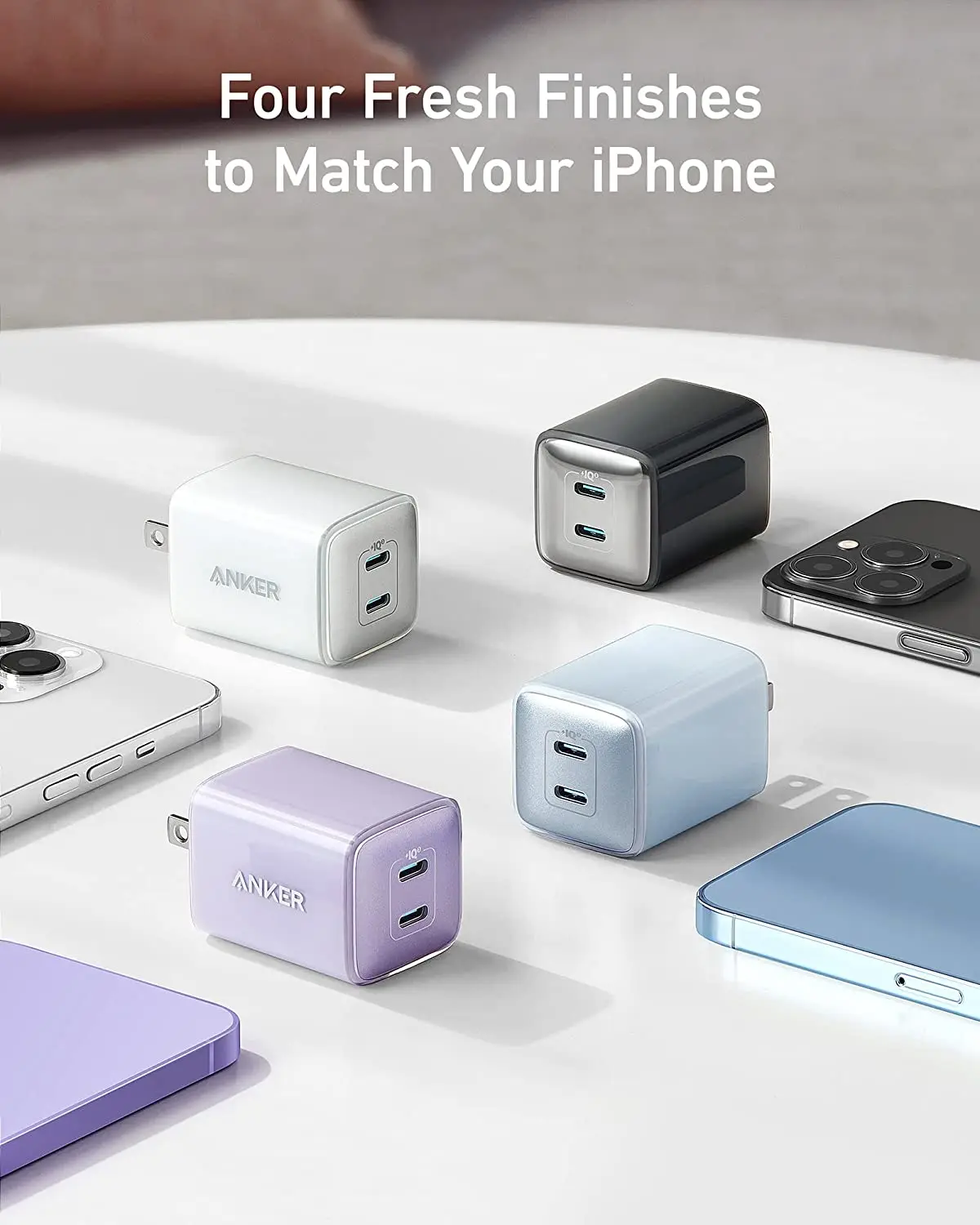 Tanie Anker USB C ładowarka Nano Pro 40W 20W 521 511 PIQ 3.0 Trwałe Podwójne Porty Kompaktowe Szybkie ładowarki Dla IPhone 13/13 Mini Max/12 Galaxy