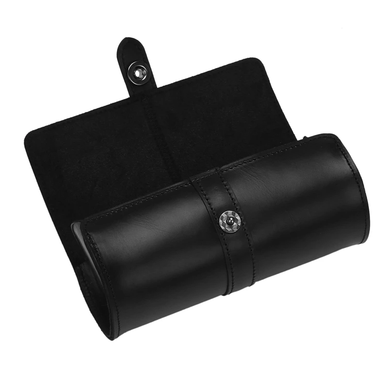 

Watch Storage Box, Portable Travel Watch Storage Box, Round Creative Watch Bag with Buckle