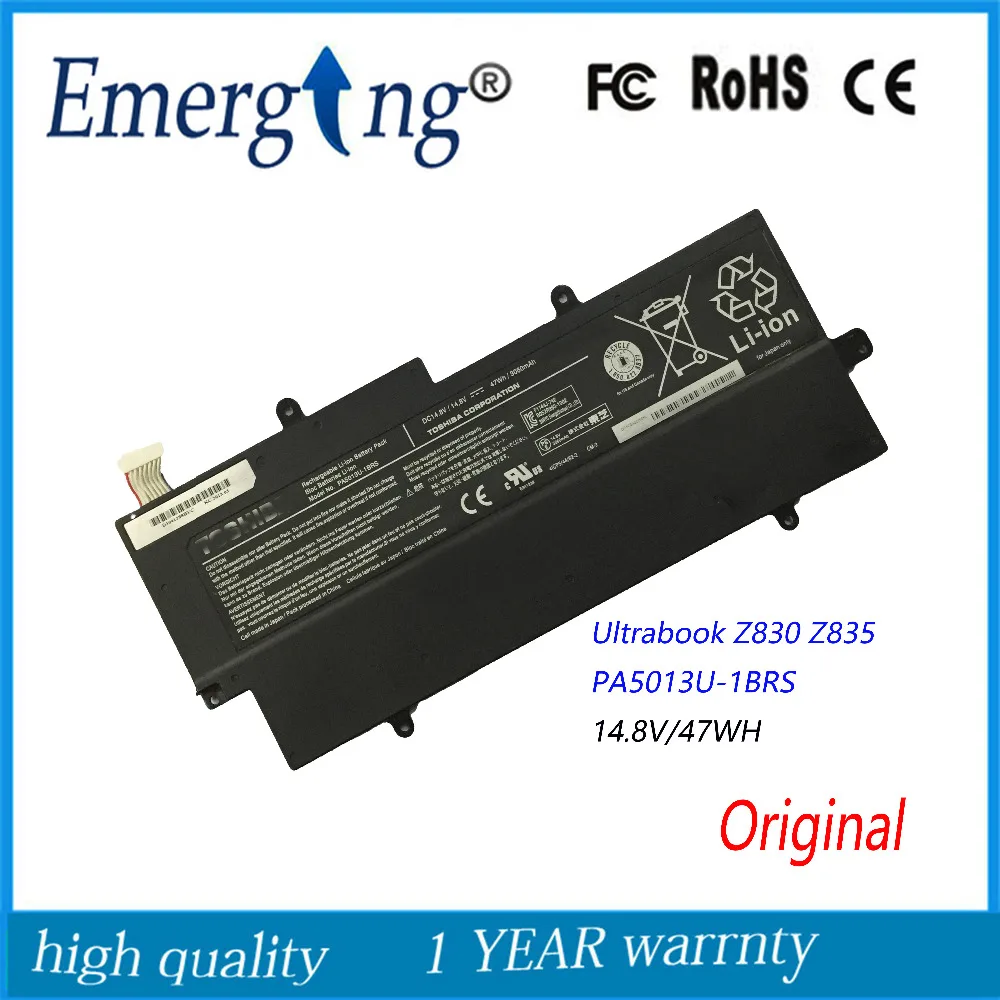 Новый аккумулятор для ноутбука Toshiba Portege Z830 Z835 Z930 Z935 PA5013U-1BRS abook, 14,8 в, 47 Вт/ч