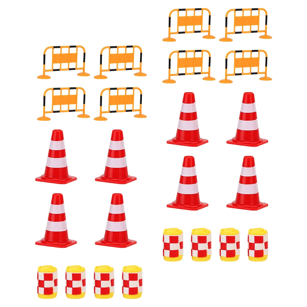 

Traffic Signs Road Street Toy Playset Mini Cones Toys Play Construction Cognitive Sign Cone Crosswalk Roadblock Kids
