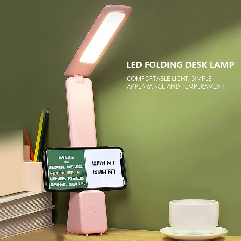 

Dual-use Bedroom Study Reading Table Lamps Led Table Lamp Temperature Stepless Dimming Mobile Phone Can Be Placed Student