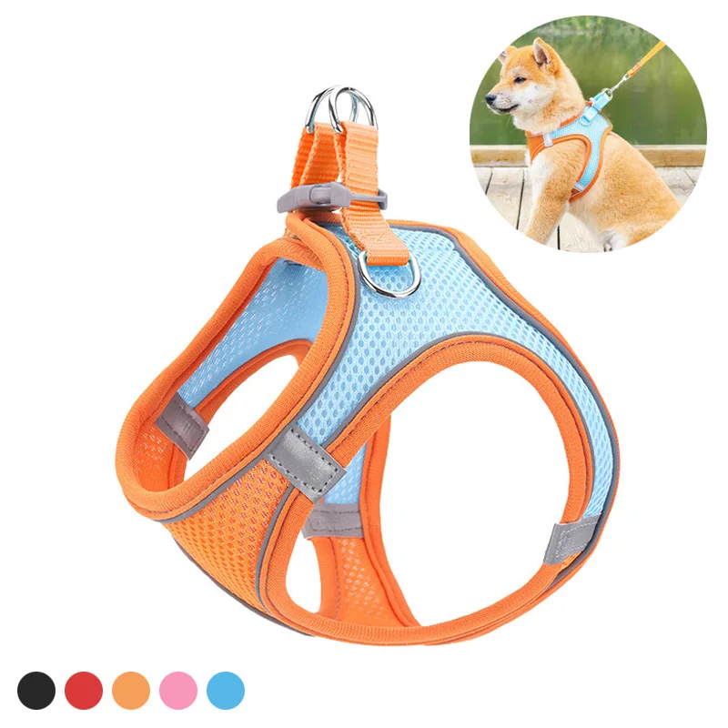 

Pet Harness Dog Leash Vest Chest Harness Adjustable Nylon Breathable Reflective Outdoor Walking Dog Chest Strap Small and Medium