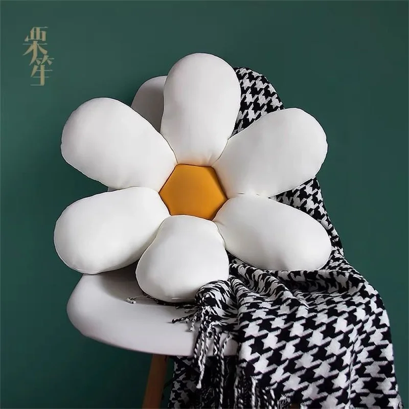 

Профессиональная набивная Маргаритка с шестью лепестками, Цветочная подушка для девичьего декора, подушка для эркера, цветочное сиденье