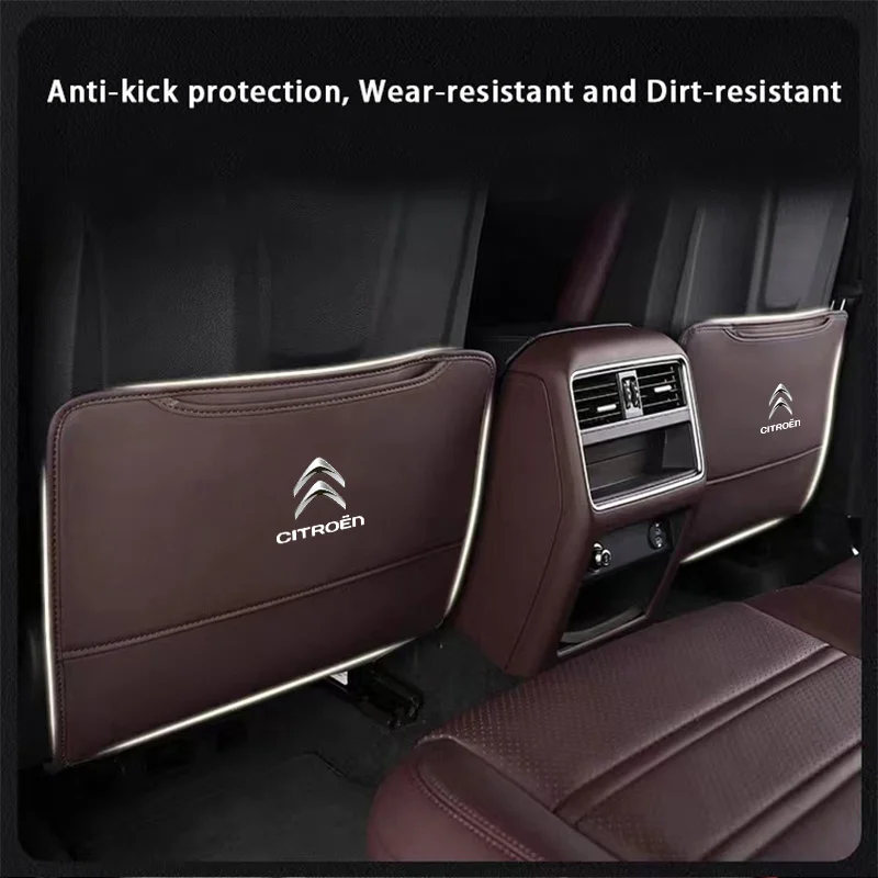 

1pcs Car Seat Back Anti Kick Pad Scratch Mat For Citroen C4 C3 C5 C1 C2 C-Elysee Berlingo Picasso Jumpy Cactus Aircross Saxo