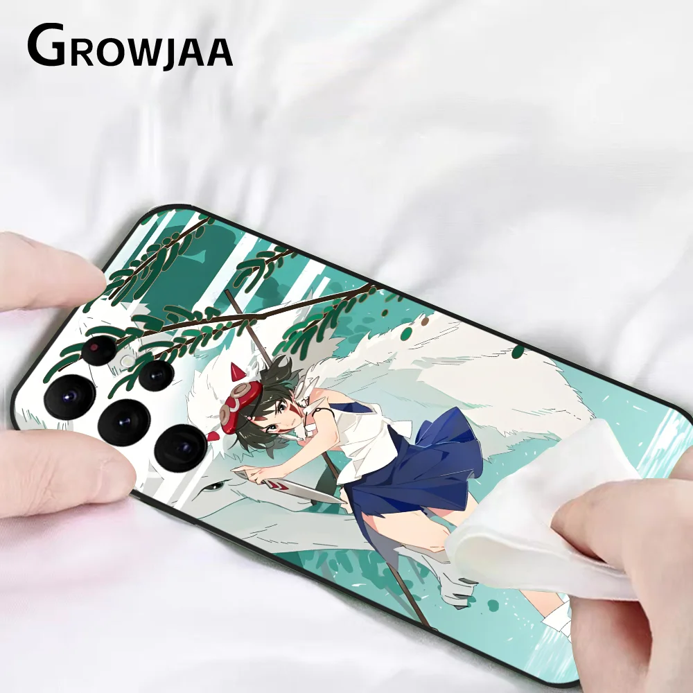 Anime P-Princess M-Mononoke Phone Case For Samsung Galaxy S25 S24 S22 S23 Ultra S21 S20 Plus 5G Protective Silicone Funda