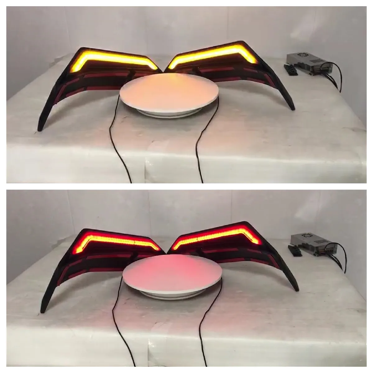 Задний спойлер SXMA J386 на крышу задний черный из АБС-пластика с указателем поворота