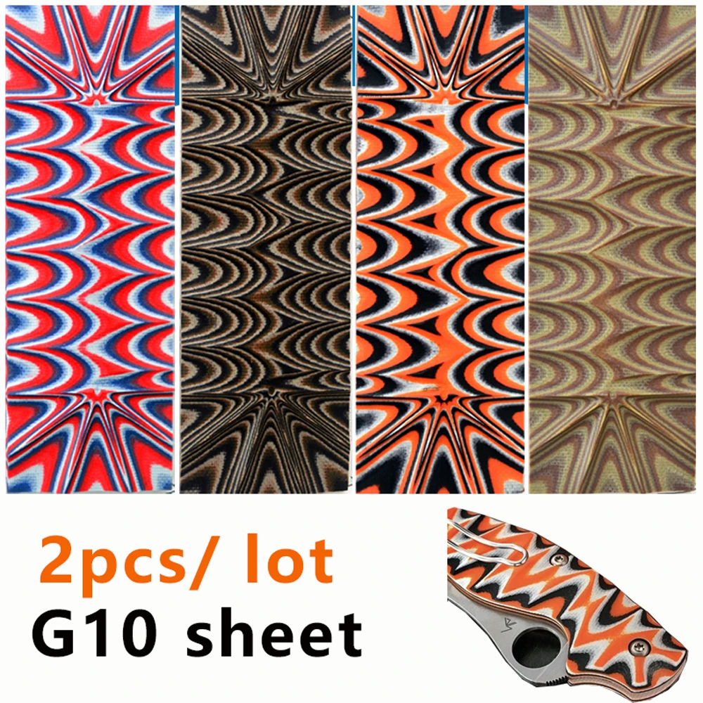 

2 шт./лот G10 Ручка ножа материал «сделай сам» инструменты эпоксидная смола ламинированное щелочее стекловолокно оранжевое зеленое заполнение эпоксидной смолой