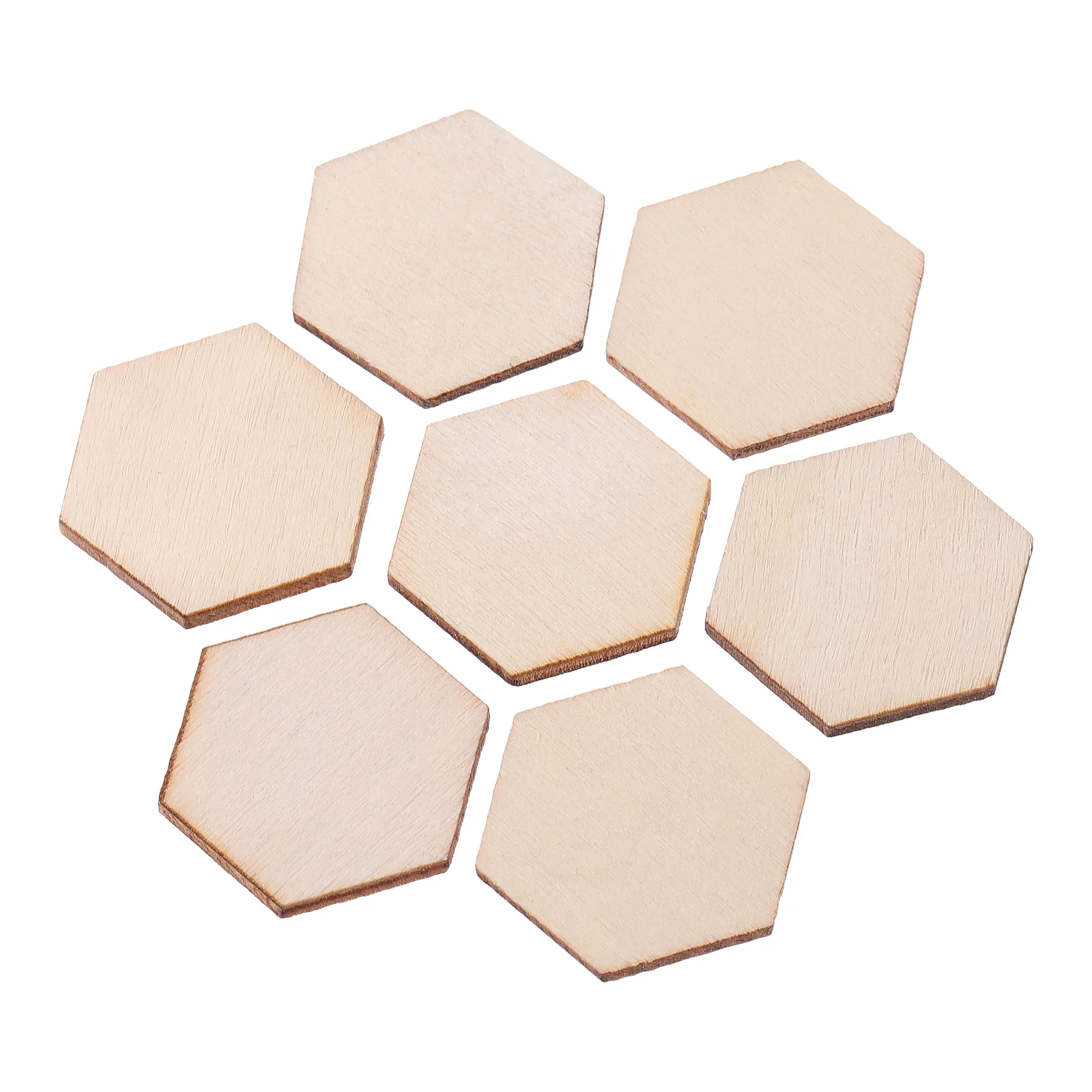 

Wood Hexagon Cutouts Pieces Unfinished Blank Tiles Wooden Crafts Slices Coasters Diy Chips Hexagonal 25Mm Board Naturalornaments