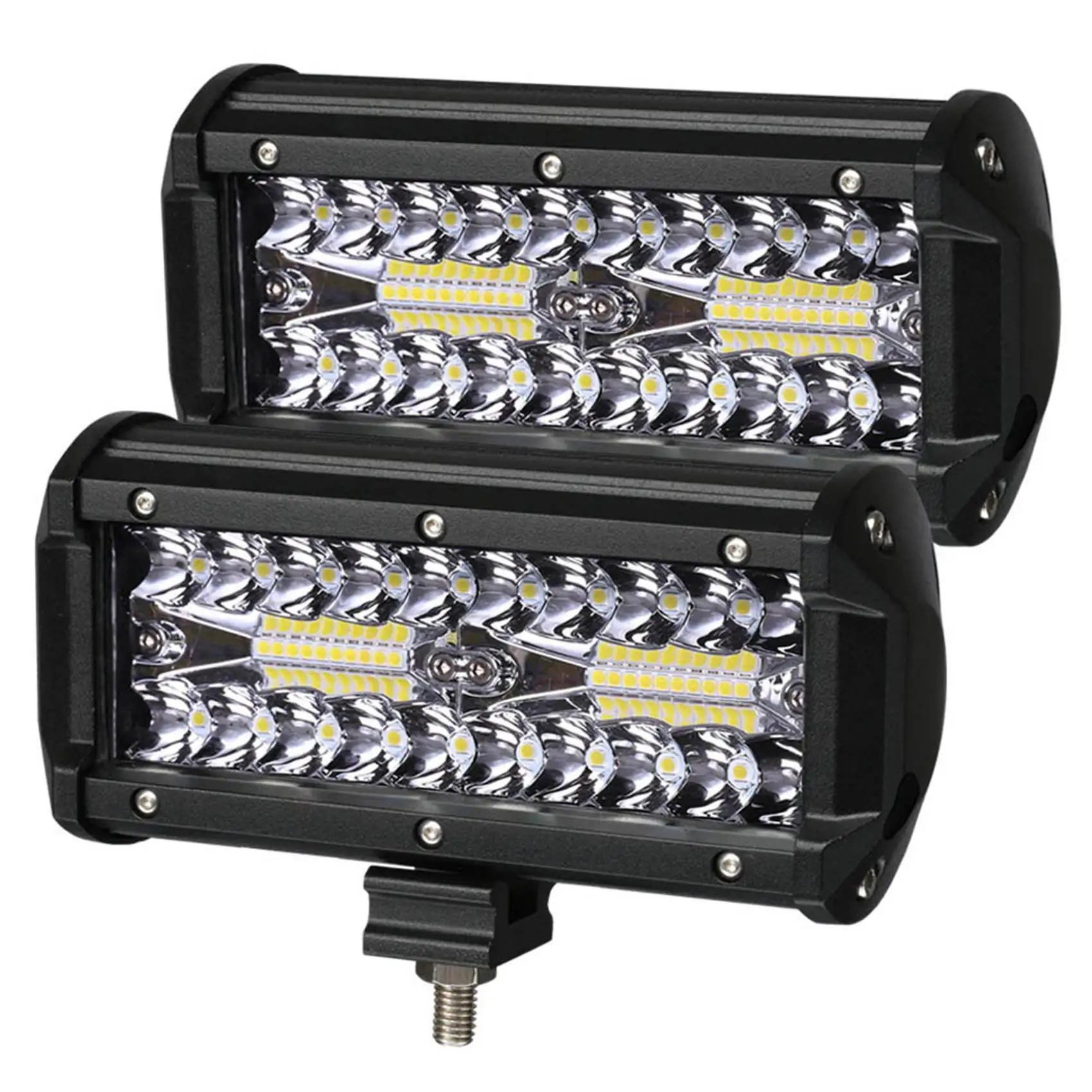

2PCS LED Bar 7 Inch LED Light Bar 3 Rows Work Light Combo Beam for Driving Offroad Boat Car Tractor Truck SUV 12V 24V A