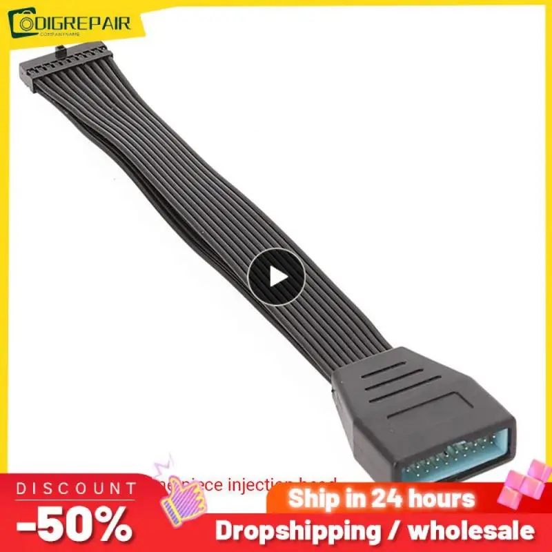 Маленький внутренний удлинитель Mini USB 3 0 19/20 Pin переходной кабель черный плоский