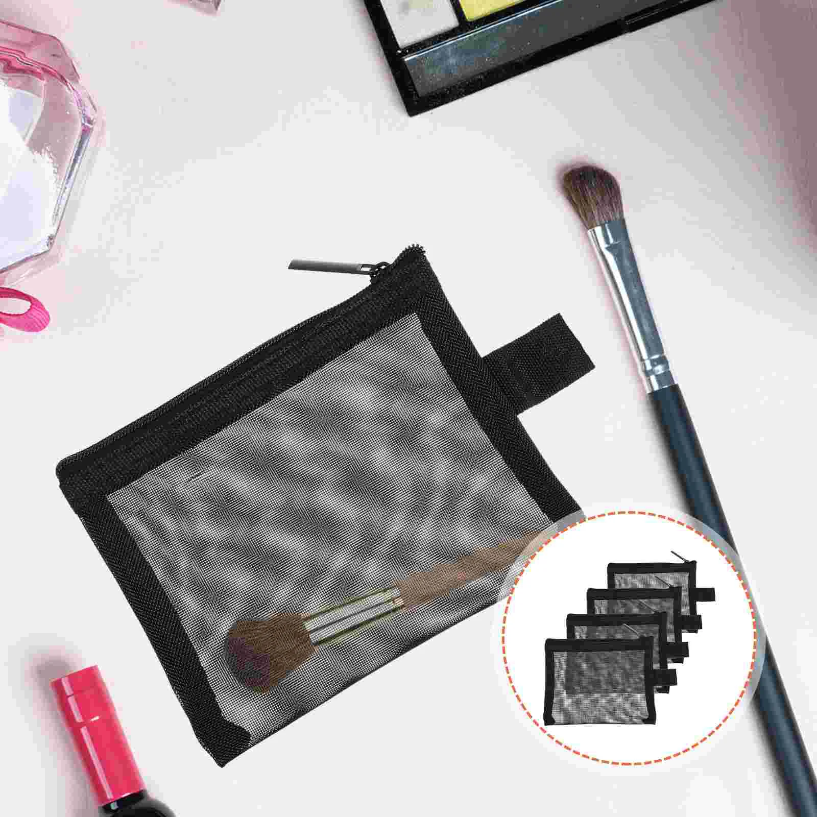

Bags Mesh Travel Pouch Makeuppouches Lipsticksbag Carrying Lipstick Pen Zipper Care Personal Carriers File Cases Nylon