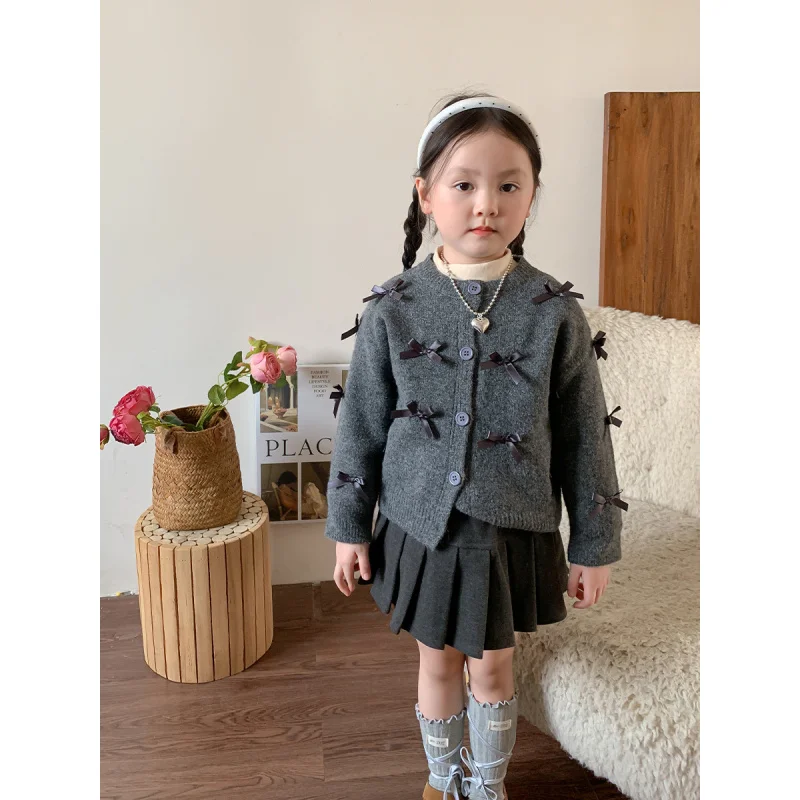 Weimu Детская одежда костюм-свитер для девочек новинка осени и зимы детский вязаный