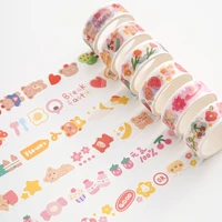 kawaii cartoon animal washi tape masking tape cute colorful scrapbooking diary journal decorative collage school stationery