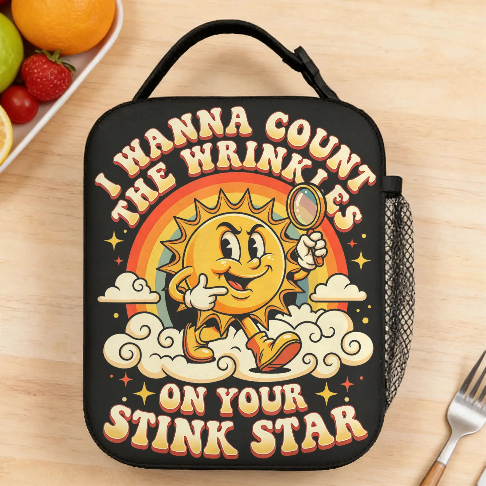 Фото Сумка для обеда I Wanna Count The Wrinkles On Your Stink Star, школьный ланч-бокс для детей, эстетичная портативная термосумка с графическим принтом №1