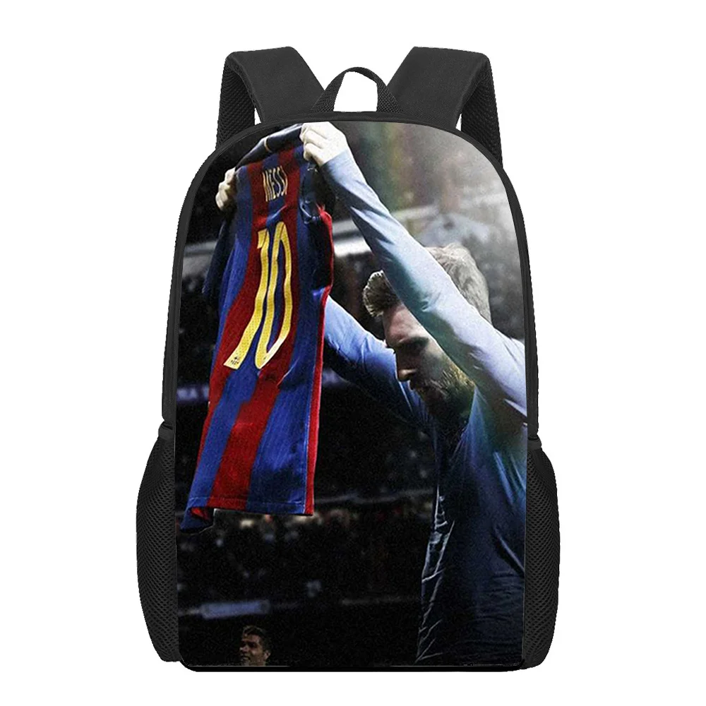 Football-star-messi School Bags For Boys Girls 3D Print School Backpacks Kids Bag Kindergarten Backpack Men Child Mochila images - 6