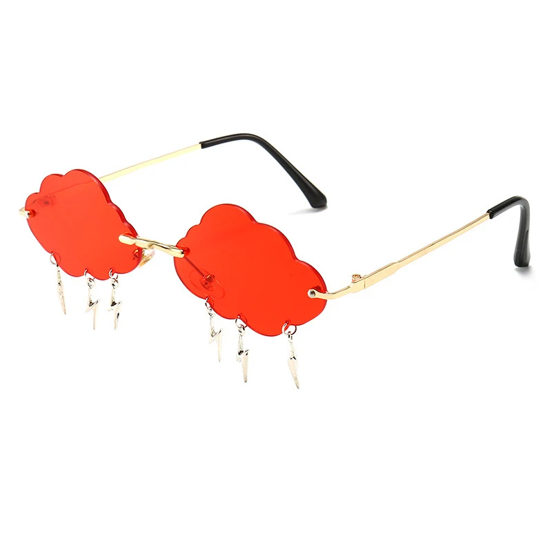 

Anime Red Cloud Cosplay Glasses Fashion Cloud Lightning Eyewear Sun Protection Sunglasses Props