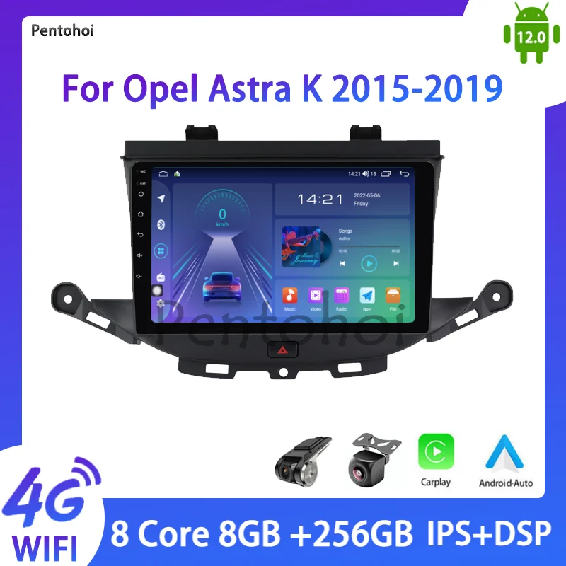 

Pentohoi Car Radio For Opel Astra K 2015-2019 Android 12 DVD Multimedia Video Player Stereo Carplay Auto GPS 4G WIFI Gift Tools