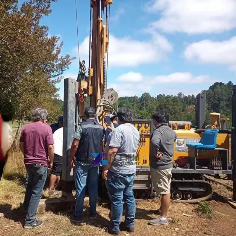 100 м 300 400 гусеничный дизельный двигатель машина для бурения водяных скважин