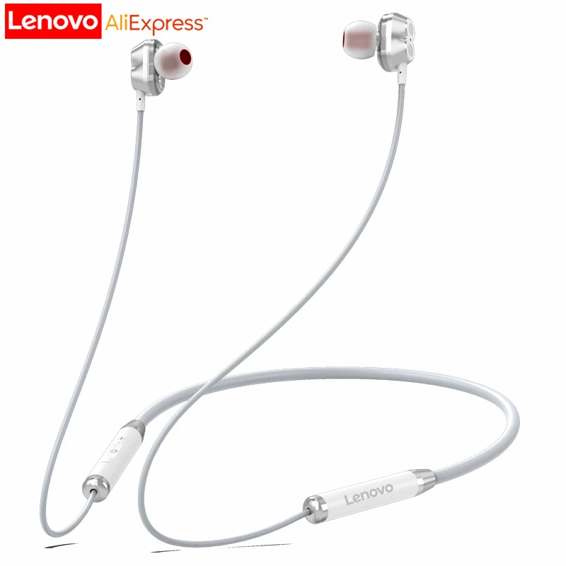 

100% Original Lenovo HE08 Wireless In-ear Headphones Bluetooth HIFI Stereo Neckband Earphones With Mic Sports Magnetic Headset