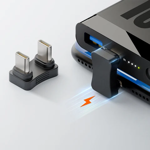 Переходник 2 в 1 «Папа-папа» USB C, адаптер Type C 2,0 480 Мбит/с, передача данных PD65W, зарядка для MacBook Pro, Samsung, Xiaomi, Huawei