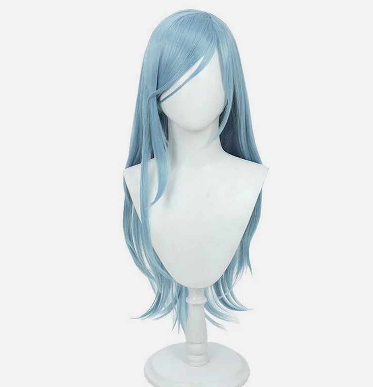 Женский парик для косплея Hinomori Shizuku длина 75 см прямые синие синтетические волосы
