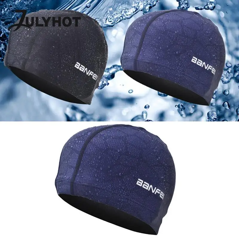 

Summer Swimming Cap Nylon Waterproof Fabric Protect Ears Long Hair Sports Swim Pool Hat Shark High Elasticity Swimming Cap