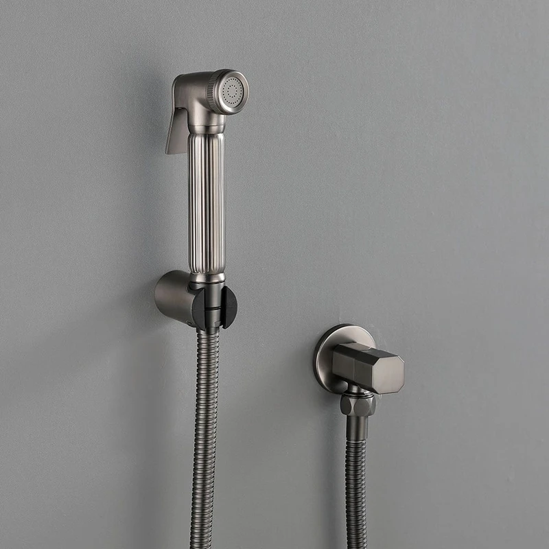 Душевая лейка для биде набор душа матовый серый бронша медный клапан кран