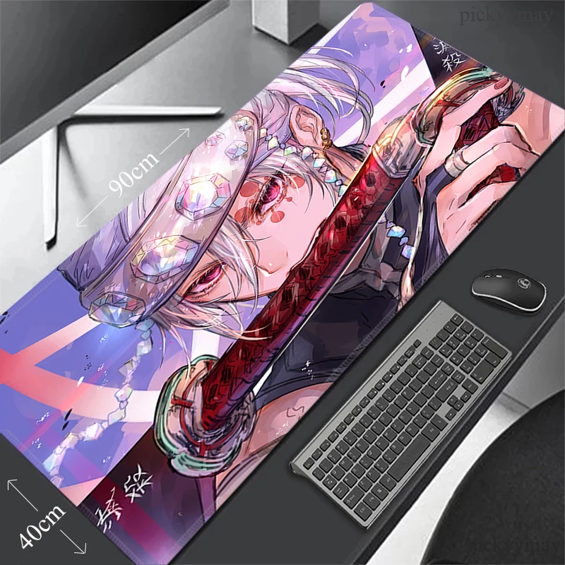 

Large Mousepad Demon Slayer Locking Edge Deskpads Rubber Carpet Pc Mouse Pad Anime Carpet Desk Mat Kimetsu No Yaiba Mouse Mats