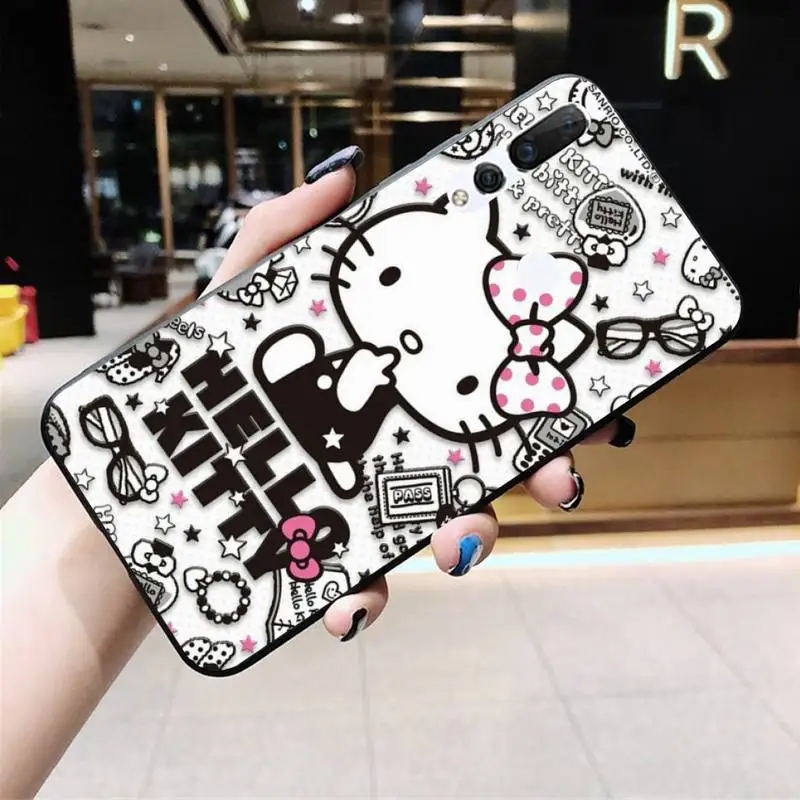 Милый чехол для телефона с мультяшным котом Hello Kitty Huawei Y6P Y8S Y8P Y5II Y5 Y6 2019 P Smart Prime Pro |