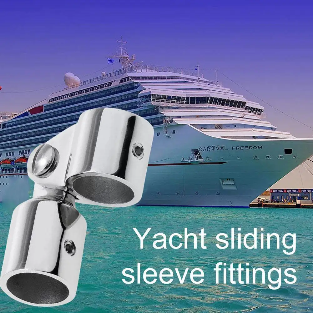 

316 стальной МОРСКОЙ лодочный тент, ручной рельсовый фитинг, скользящая яхта 22 мм, трубка 25 мм, полированный S0M5