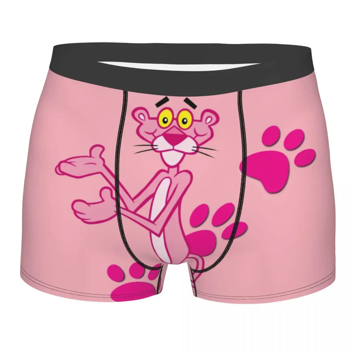 

Pink Panther Leopard Head Cartoon Underwear Men Sexy Printed Custom Boxer Shorts Panties