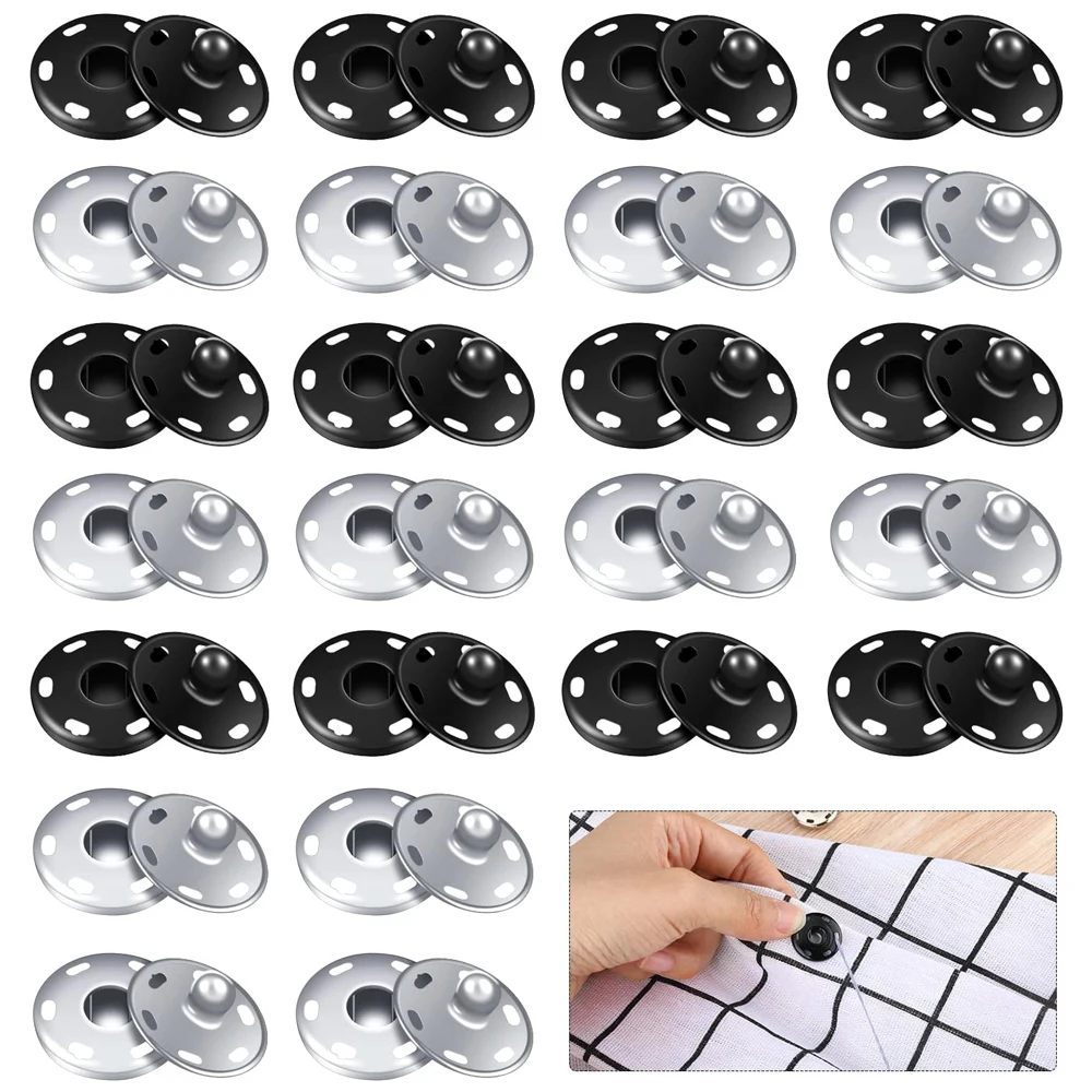Набор металлических кнопок для шитья комплект из 40 наборов 12 мм