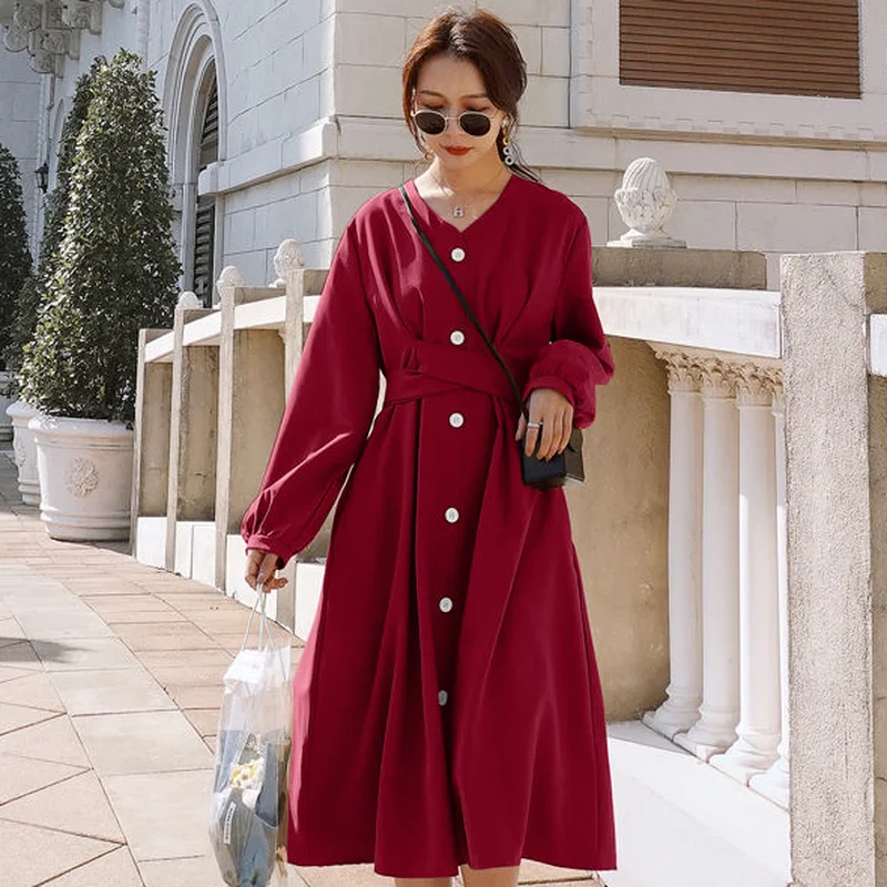 Женское винтажное платье-миди с длинным рукавом трапециевидной формы - купить по