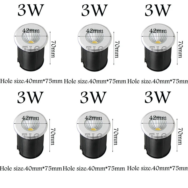 

TTaiJiGuan Водонепроницаемые светильники для тротуара 6 шт., 10/12/15/18Вт
