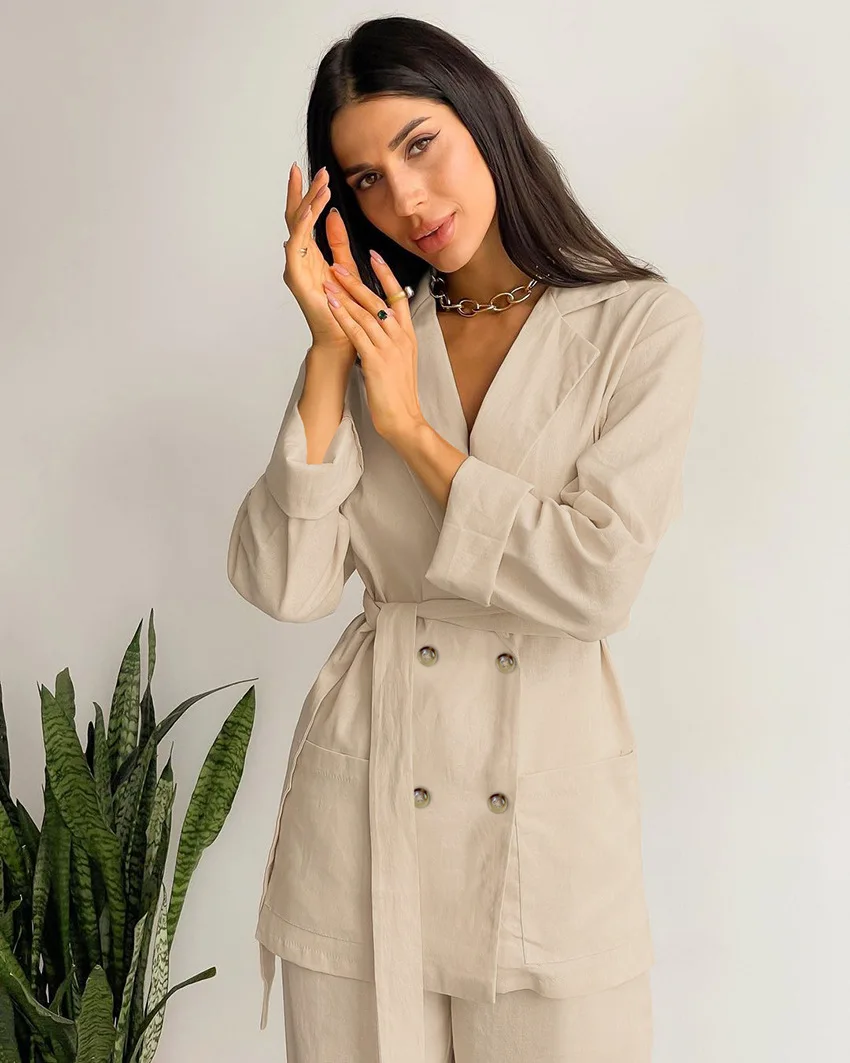 

Новая женская пижама с брюками, удобная одежда для сна