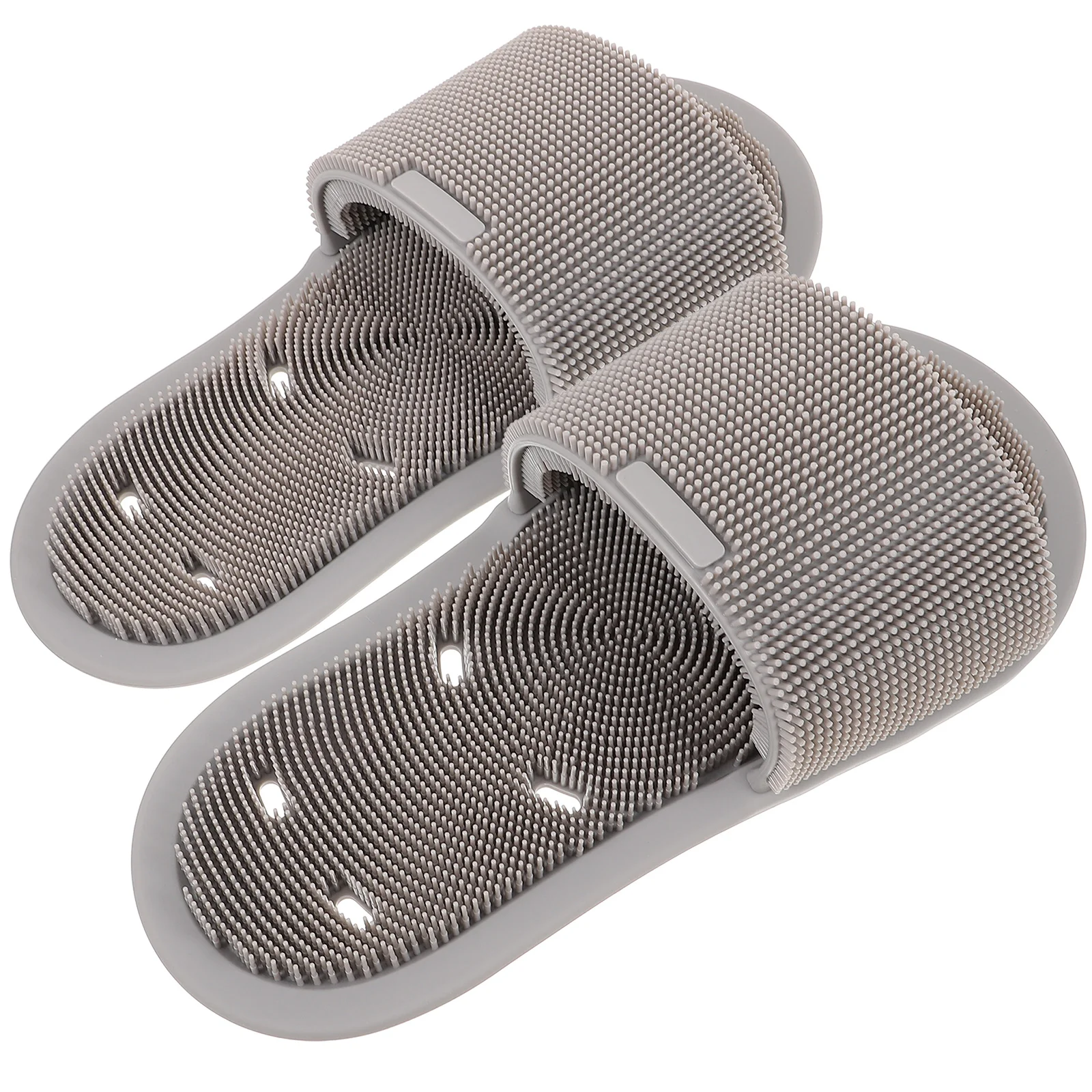 

Slippers Shower Foot Scrubber Comfortable Massage Shoes Home Women Anti-slip Silica Gel Man