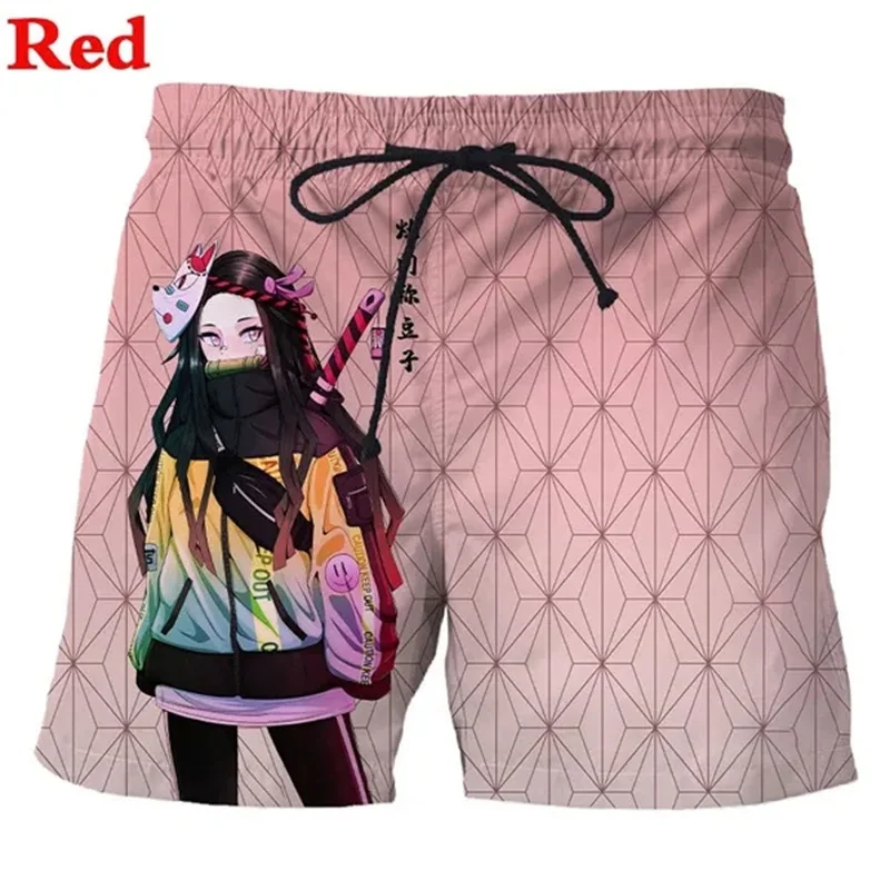 

Demon Slayer Anime Beach Shorts Men 3D kimetsu no yaiba Printed Board Shorts Swimsuit Kamado Tanjirou Swim Trunks Kid Ice Shorts