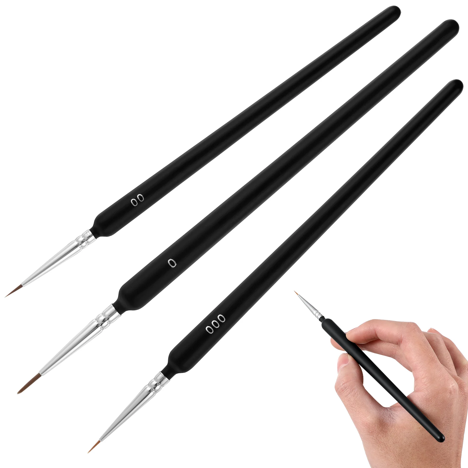 

Brushes Detail Brush Painting Fine Set Micro Miniature Tip Model Mini Liners Wolf Hair Oil Tiny Paintbrushes Artists Tool Thin