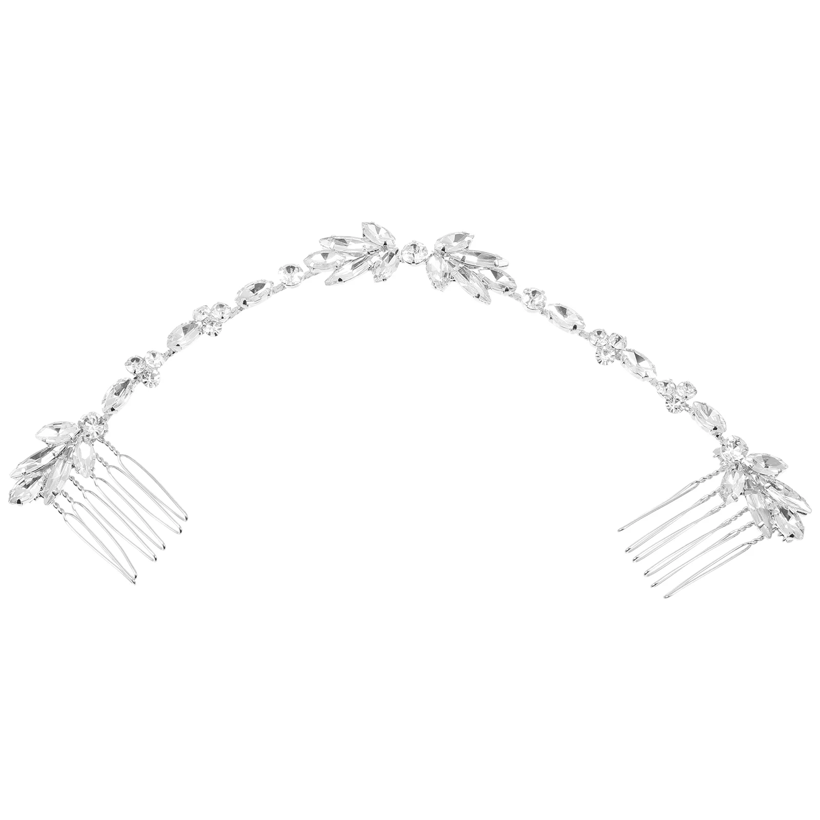 

Hair Comb Accessories Wedding Crystal Female Chain Rhinestone Barrettes Women Rhinestones Bride Accessory Brides Miss Rose Clip