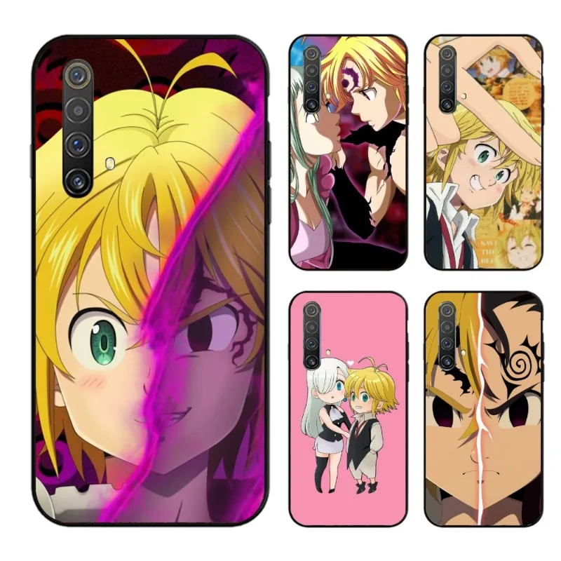 Черный мягкий чехол для телефона с рисунком из аниме Meliodas OPPO Find X5 X3 X2 A93 Reno 8 7 Pro A74 A72