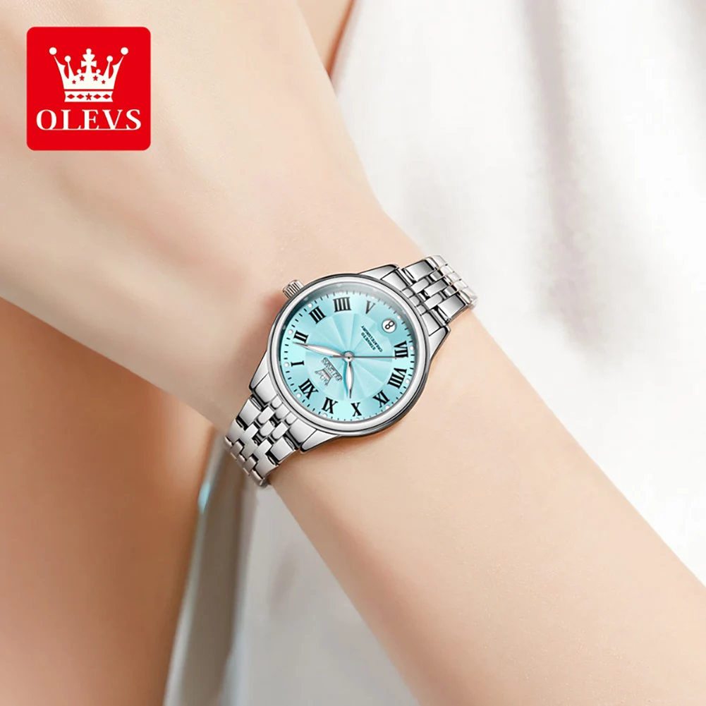 OLEVS новые модные простые женские часы элегантный изысканный ремешок из