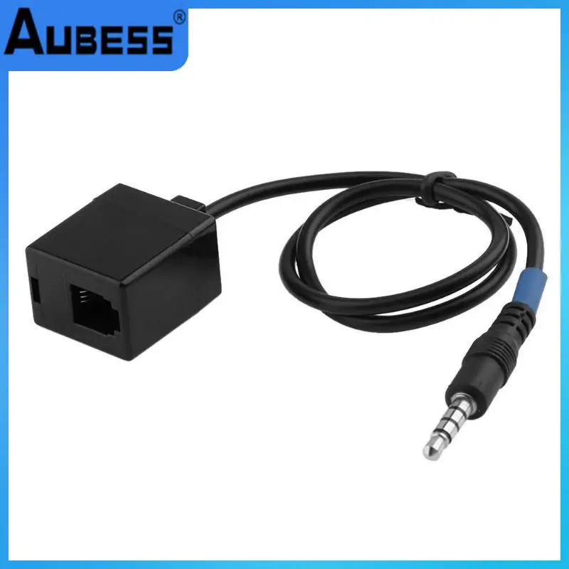 

New Connector Wire Converter Male Jack To Rj9 4p4c Female Portable Adapter 2023 Black Extension Cable With 3.5mm Trrs Male Port