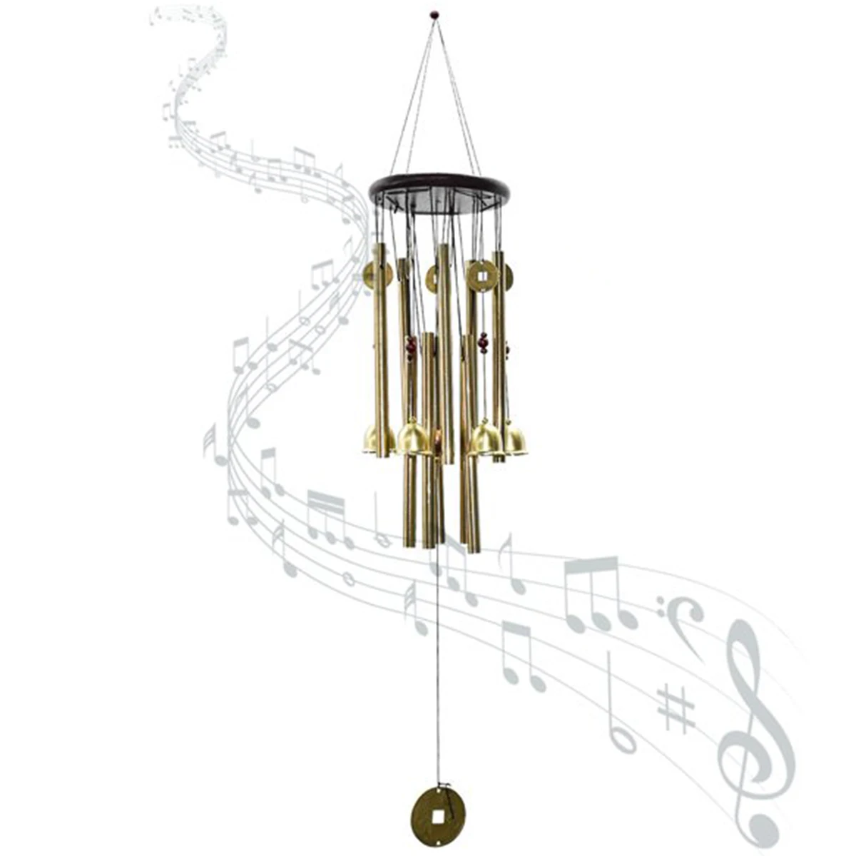 

Wind Chime Creative Wind Bells Aluminum Tubes Wind Bells 10 Tubes 5 Bells Outdoor Hanging Wind Chime for Yard Garden