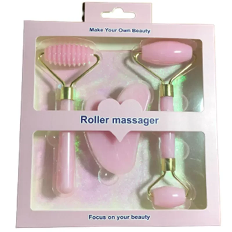 

NEW IN Set Resin Roller Massager for Face Body Gua Sha NotJade Stone Face Care Roller Facial Massager Beauty Health Skin Care To