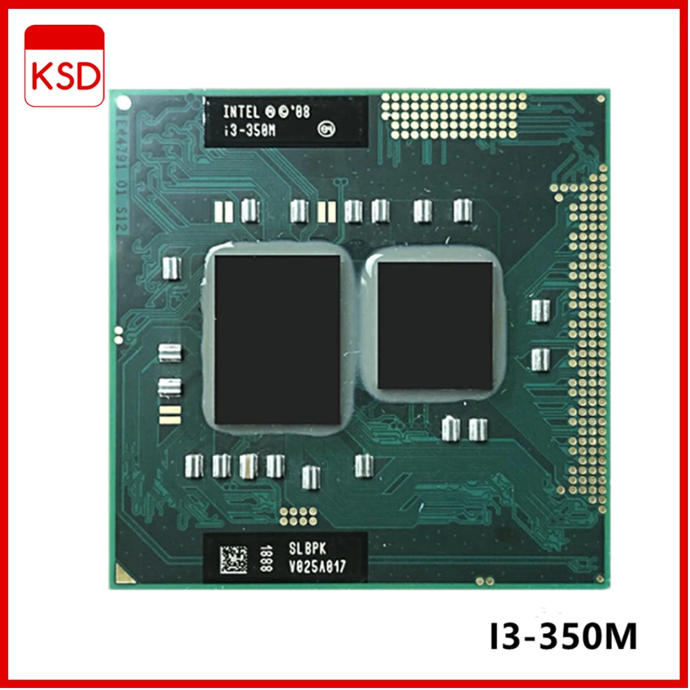 

Intel Core i3-350M i3 350M SLBU5 SLBPK 2.2 GHz Dual-Core Quad-Thread CPU Processor 3M 35W Socket G1 / rPGA988A