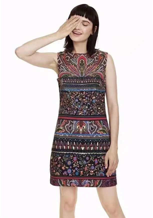 

spain D Deschko's new bohemian slim fit cotton sleeveless dress