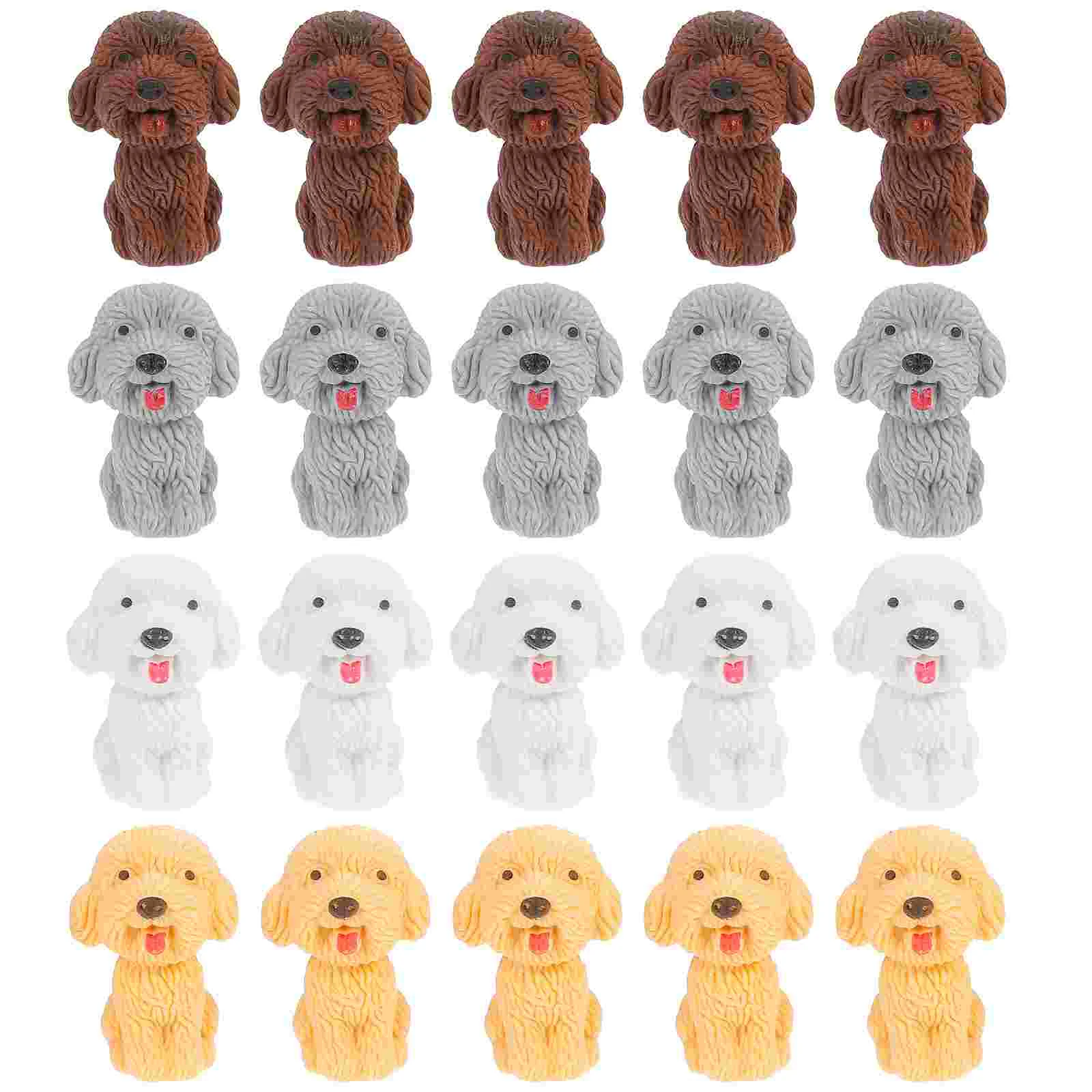 20 Pcs Nativity Toys Kids Cap Erasers Bulk Puppy Rubber Puzzle Toy Holiday Eraser Desk Pets Student