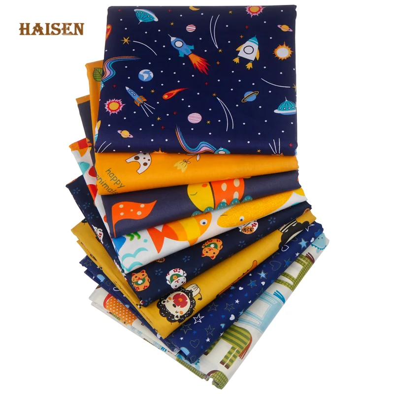 Printed Twill Cotton Fabric Cartoon Animal Series Sewing Quilting Cloth For Baby&Child DIY Bed Sheet Clothes Handicraft Material