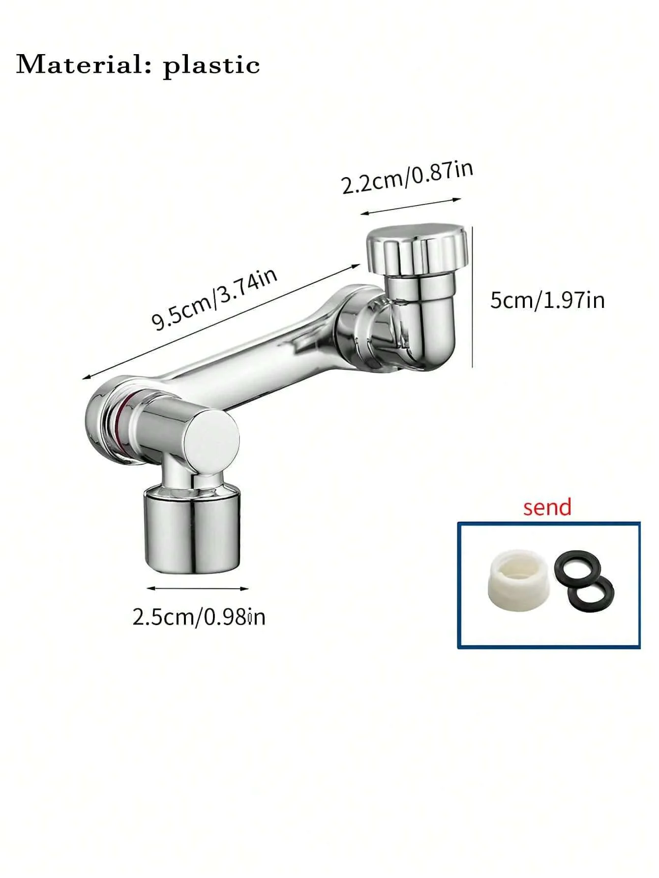 Насадка для крана вращающаяся на 1080 ° 22/24 мм